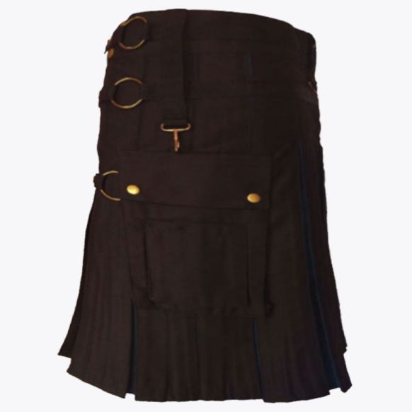 Black  Blue Hybrid Utility Kilt