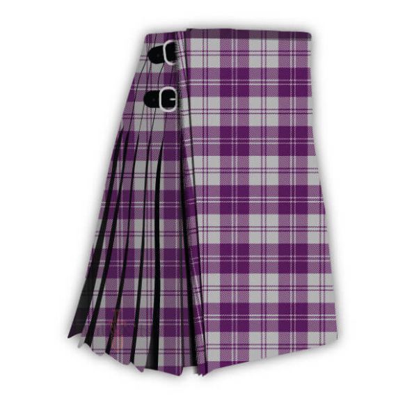 Eriskin Dress Purple and White Tartan Kilt