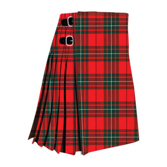 Macauley Red Modern Tartan Kilt