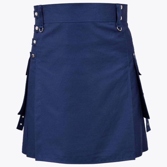 Stylish Navy Blue Fashion Kilt