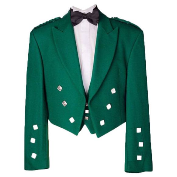 Prince Charlie Stylish Kilt Jacket Green