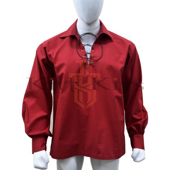 Traditional Red Ghillie Shirt For Men