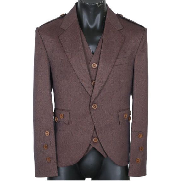 Red Tweed Argyle Kilt Jacket