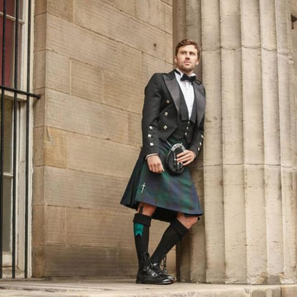 Scottish Modern Wedding Prince Charlie Kilt Outfit