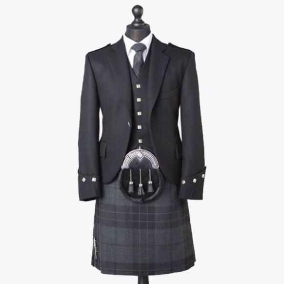 Stylish Scottish Argyll Jacket Tartan Kilt Outfit For Men