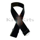Black Plain Leather Belt