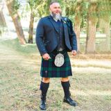 Blue Argyll Jacket with Black Watch Kilt Outfit Package For Men