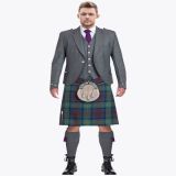 Scottish Light Grey Argyll Jacket kilt Outfit Package
