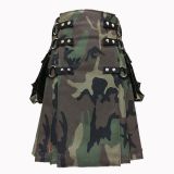 Woodland Camouflage Gothic Kilt Front