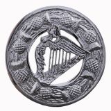 Thistle Ring Harp Brooch