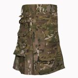 multicam camouflage tactical utility kilt front