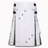 White Hybrid Kilt front