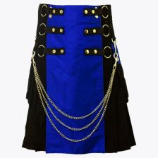 Black Blue Hybrid Kilt