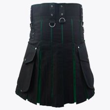 Black Green Hybrid Kilt