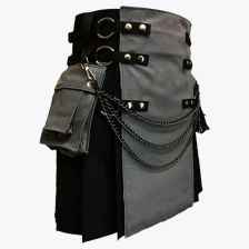 Black Grey Hybrid Utility Kilt