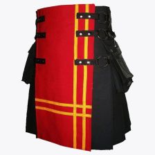 Black Red Hybrid Utility Kilt