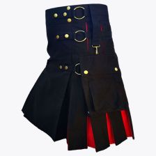 Black And Red Hybrid Kilt 