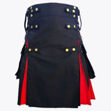 Black And Red Hybrid Kilt 