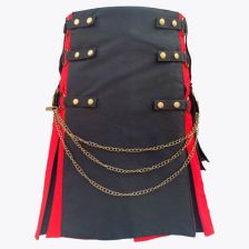 Black And Red Hybrid Utility Kilt