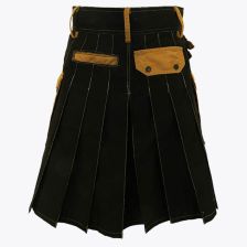 Deluxe Modern Kilt Khaki Straps Style with Khaki Cargo Pockets