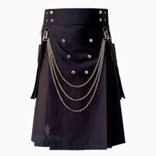 Black Fashion Kilt for Men Modren Kilt
