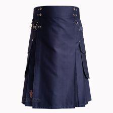 Black Fashion Utility Kilt