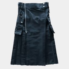 Utility Black Fashion Kilt