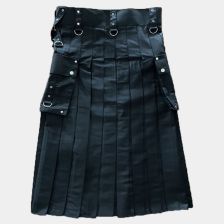 Utility Black Fashion Kilt