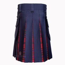 Blue Hybrid Kilt with Cargo Pockets