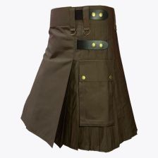 Brown Fashion Utility Kilt