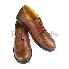 Scottish Brown Leather Ghillie Brogue Shoes