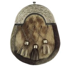 Celtic Cantle Antique Formal Seal Skin Sporran