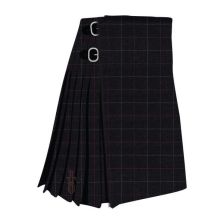Clunie Charcoal Tartan Kilt