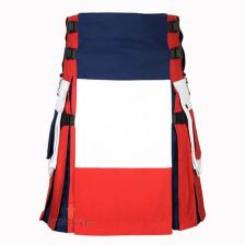 French Patriot Cotton Hybrid Utility Kilt Front