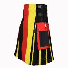 German Flag Cotton Hybrid Utility Kilt Front