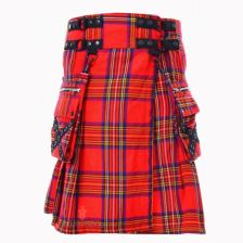 Gothic Style Royal Stewart Tartan Kilt