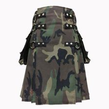 Woodland Camouflage Gothic Kilt Front