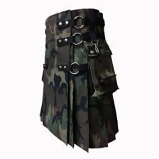 Woodland Camouflage Gothic Kilt Front