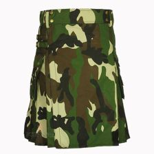 Green Camouflage Utility Kilt front