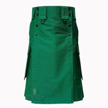 Green Cotton Utility Kilt