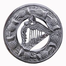 Thistle Ring Harp Brooch
