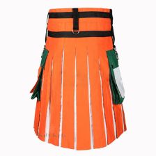 Irish Flag Cotton Hybrid Utility Kilt Front
