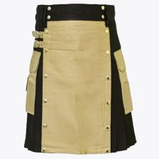 Khaki Modern Utility Kilt