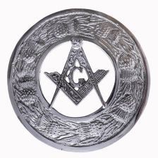 Masonic Brooch With Thistle Ring