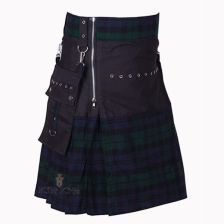 Mens Fashionable Tartan Hybrid Kilt Front