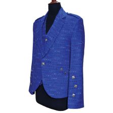 Modern Argyle Blue Kilt Jacket