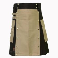 Modern Two Tone Hybrid Kilt Front