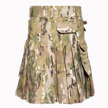 Multicam Camouflage Tactical Utility Kilt Front
