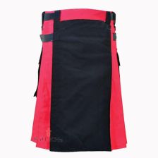 Pink Black Hybrid Utility Kilt Front