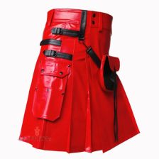 Red Leather Kilt